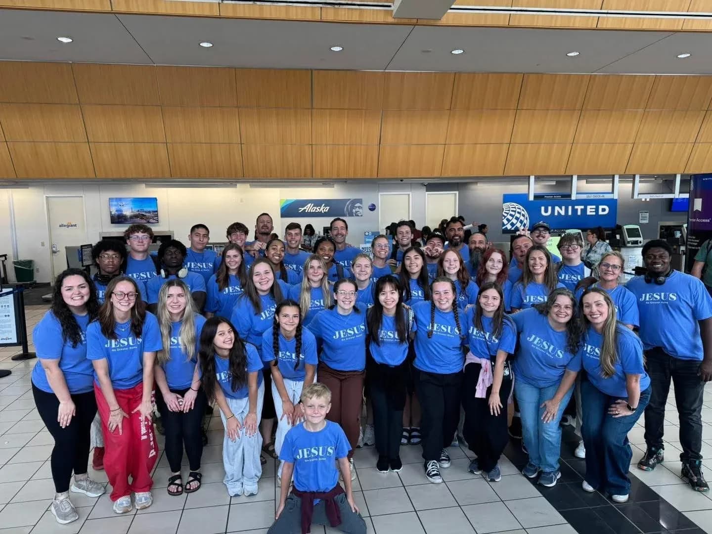Mission team in airport